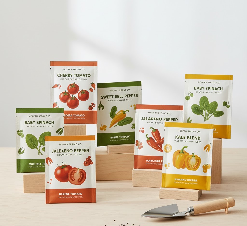 Vegetable seed packets